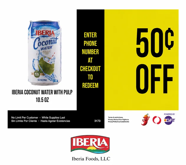 Iberia Coconut Water with Pulp coupon
